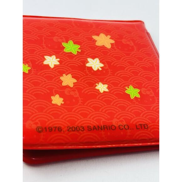 Hello Kitty Vinyl Snap Wallet Card Holder Red Vintage Sanrio 2003 Kimono Dress H - Picture 4 of 12
